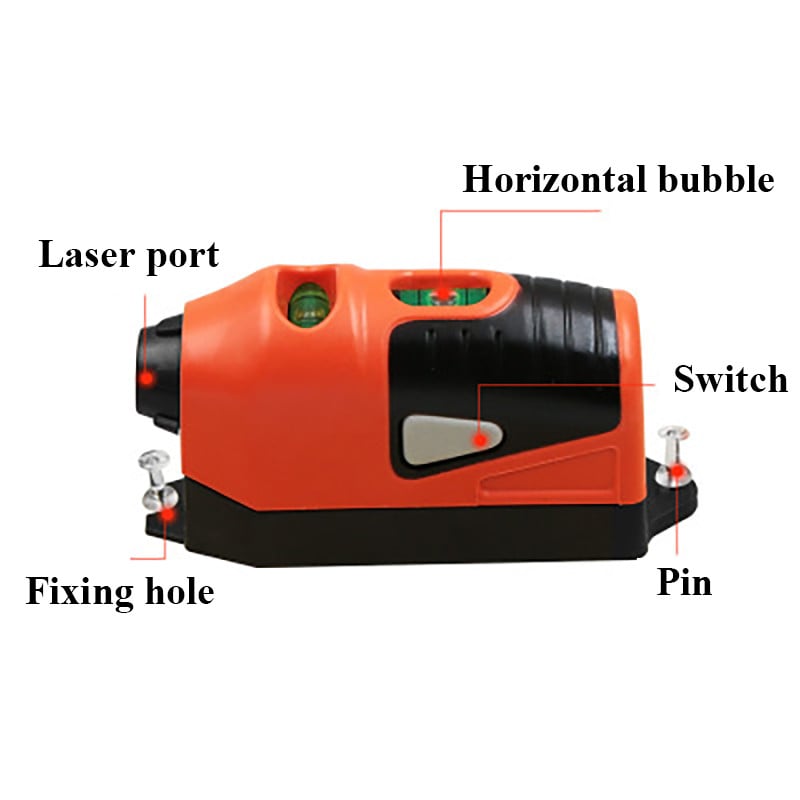 Mini nivelă verticală cu bulă de aer Dreaptă Nivelă ghidată cu laser Multifuncțional Măsură nivel cu laser Alinier linie Baloane standard 8FT