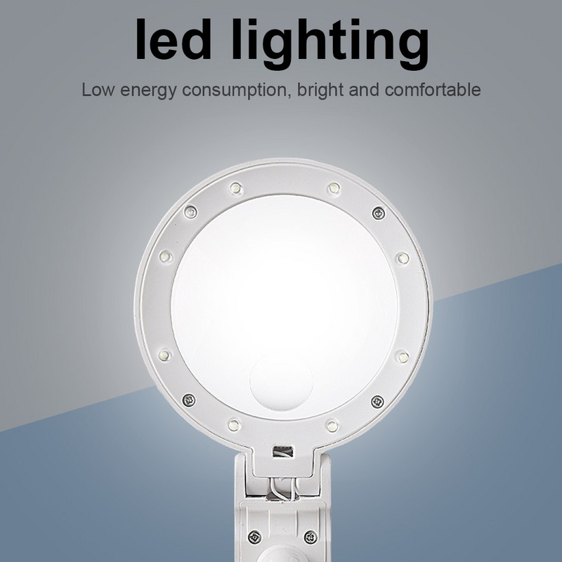LED-es összecsukható nagyító könyv újságolvasáshoz Hordozható kézi nagyító Nagyító Kézi összecsukható Nagyító Nagyító