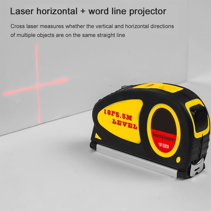 Actualizați la nivel laser multifuncțional Laser de linie Orizont Bandă de măsurare verticală Alinier cu bule Riglă Instrument de diagnosticare de măsurare