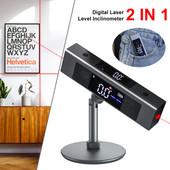 Skaitmeninis lazerinio lygio posūkio matuoklis Lazerinis protraktoriaus kampo liniuotė dviejų ekranų C tipo įkraunamas konstrukcijos matavimo įrankis