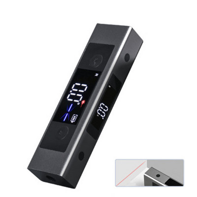 Skaitmeninis lazerinio lygio posūkio matuoklis Lazerinis protraktoriaus kampo liniuotė dviejų ekranų C tipo įkraunamas konstrukcijos matavimo įrankis