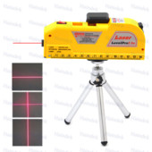 Riglă de măsurare verticală și orizontală cu nivel laser multifuncțional cu 2 linii Instrument de măsurare cu bandă de 4 în 1 metri cu trepied