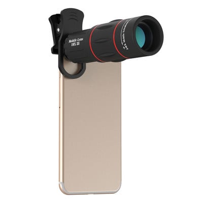 Lentila telescop APEXEL 18X Zoom Telefon Monocular Teleobiectiv mobil cu trepied Clip de telefon pentru toate instrumentele de camping de vanatoare Smartphone