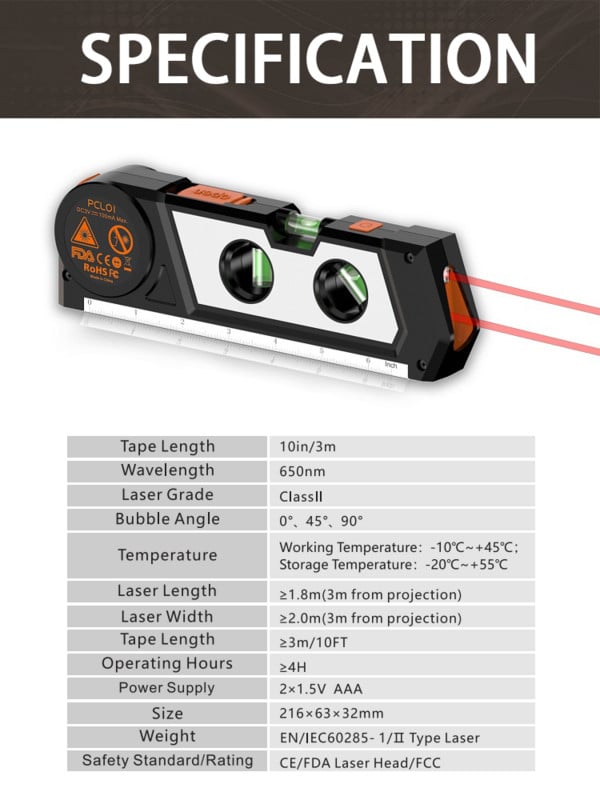 4 în 1 nivel laser infraroșu multifuncțional linie încrucișată orizont măsurare verticală instrumente instrumente de nivelare cu laser de înaltă precizie
