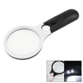 Rokas lupa 3X 45X pārnēsājama kabata Rokas palielināmā stikla lupa ar LED gaismu rotaslietu lasīšanai