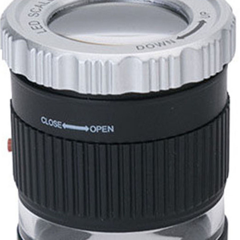 Lupa cu scară cilindrică 30X Lupă reglabilă din sticlă optică Lupă focală de bijuterii Lupă cu lumină UV LED Lupă