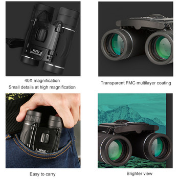 Στρατιωτικά κιάλια HD 40x22 Επαγγελματικό κυνηγετικό τηλεσκόπιο ζουμ Υψηλής ποιότητας όραση μη υπέρυθρα γυαλιά Υπαίθριο κάμπινγκ Reizen