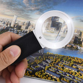 Optičko povećalo od 30x s LED svjetlima, promjer 80 mm, ručno povećalo s pozadinskim osvjetljenjem za čitanje lupa con luz led