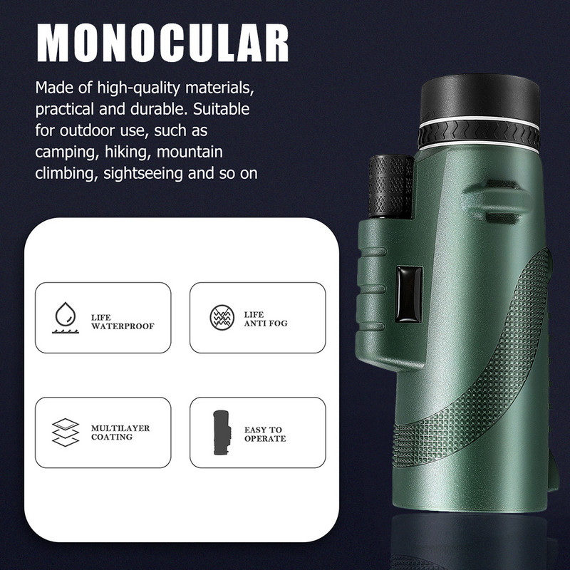 Profesionalni snažni HD monokularni teleskop zumiranja velikog dometa Lov na otvorenom Kampiranje na otvorenom Planinarenje Prijenosni teleskop za putovanja
