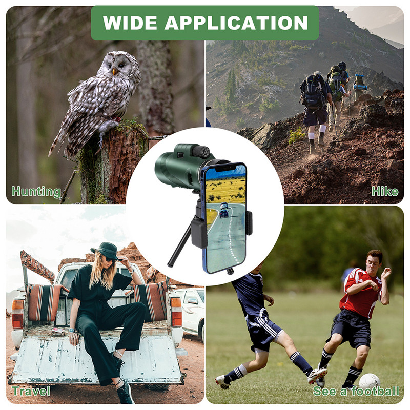Profesionalni snažni HD monokularni teleskop zumiranja velikog dometa Lov na otvorenom Kampiranje na otvorenom Planinarenje Prijenosni teleskop za putovanja