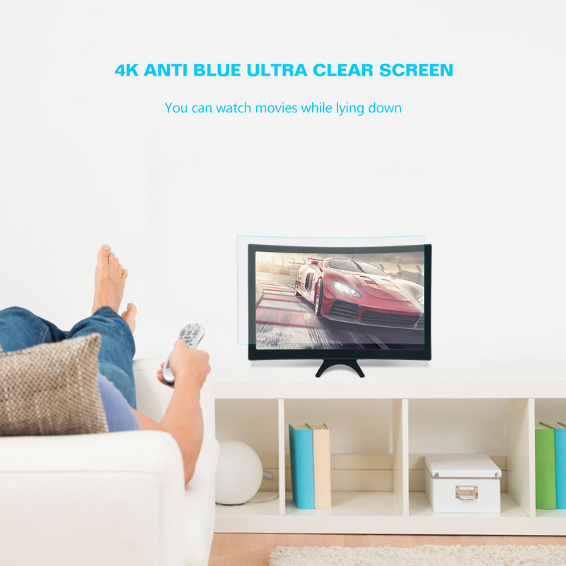 Lupa de ecran HD de 12" pentru proiecția telefonului Lupă Video cinema 3D pentru iPhone Măritor de ecran Aspect amplificator