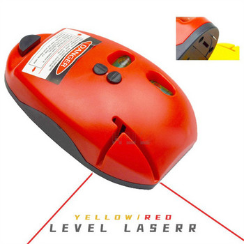 Μίνι φορητό κάθετο επίπεδο Laser Spirit Straight Level 90 μοιρών σε σχήμα ποντικιού Πλαστικό αυτοεπιπεδούμενο εργαλείο μέτρησης Diy