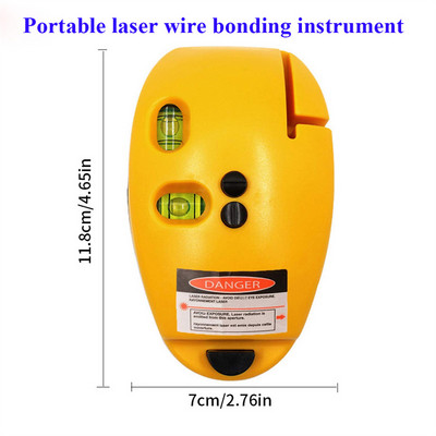 Mini nivel vertical portabil cu laser cu spirt cu nivel drept 90 de grade Instrument de măsurare cu autonivelare din plastic în formă de mouse