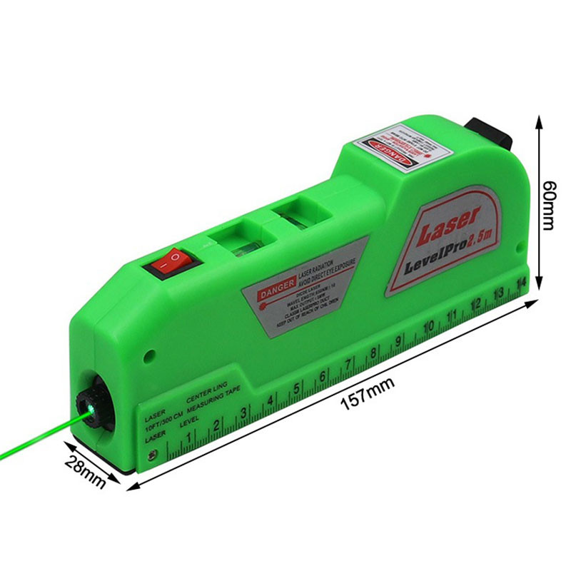 Nivel cu laser Orizont Măsură verticală Alinier 8FT Rigle standard și metrice Măsurare multifuncțională Laser