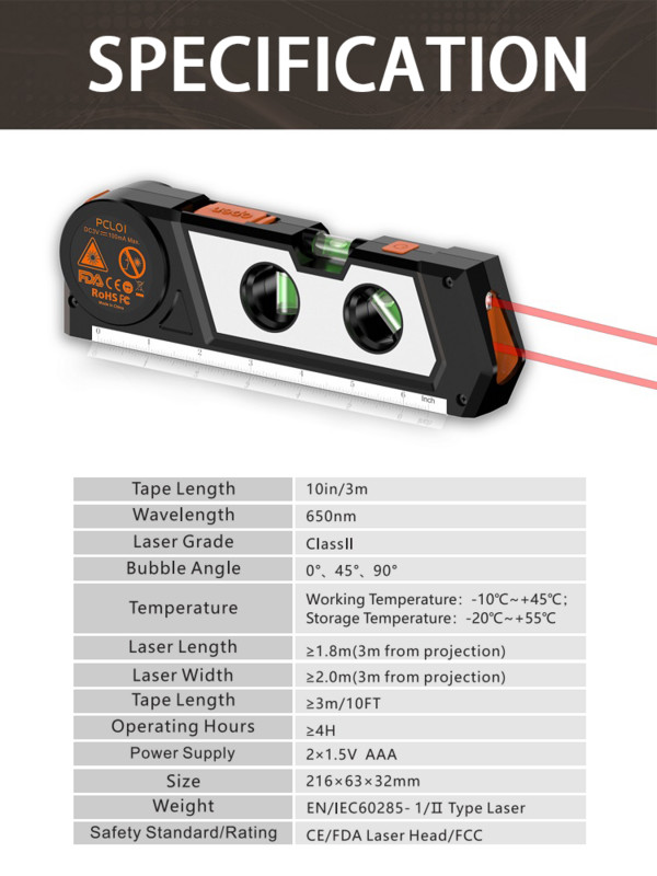 4-ühes infrapuna-lasernivoo multifunktsionaalsed ristjoone horisondi vertikaalmõõtmised ülitäpsed lasernivelleerimisinstrumendid