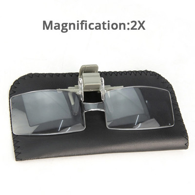 Palielināmās brilles Presbiopijas saspraude uz Paceļamām brillēm 2x Palielināmais Lupas lasīšanai Maza Druka Pastmarku Kolekcionēšanai