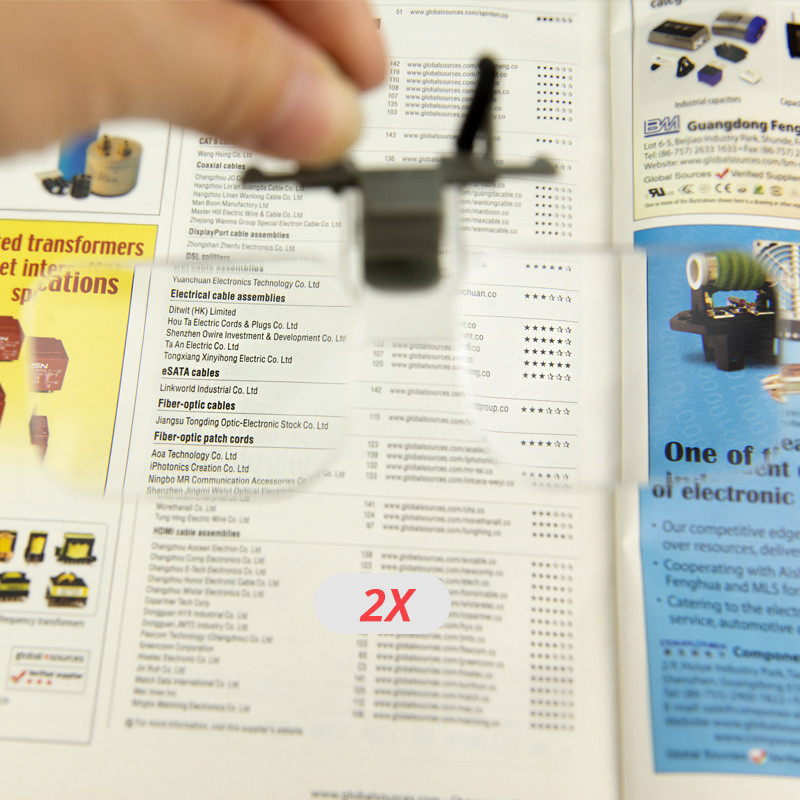 Palielināmās brilles Presbiopijas saspraude uz Paceļamām brillēm 2x Palielināmais Lupas lasīšanai Maza Druka Pastmarku Kolekcionēšanai