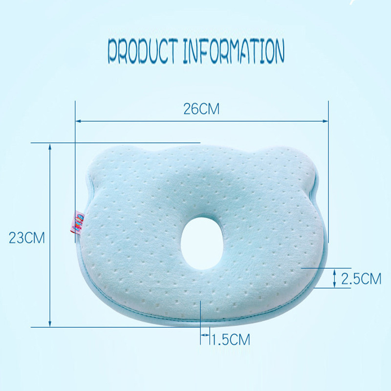 Бебешка възглавница Мемори пяна Новородено бебе Дишащи оформящи възглавници за предотвратяване на главата Ергономични