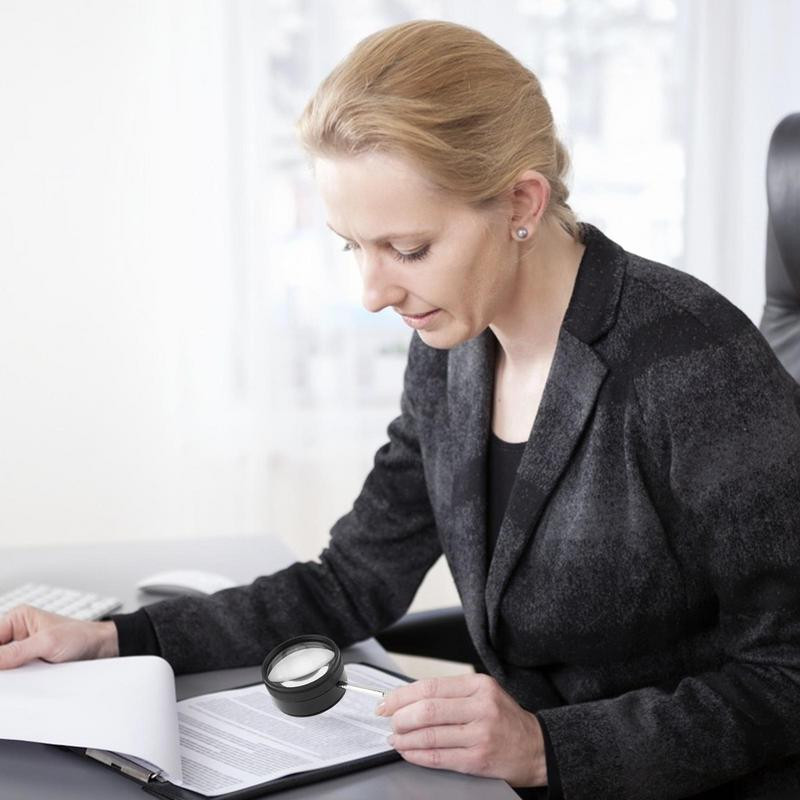 Palielināmais stikls 35x dubultā stikla lēca palielināmais stikls 50 mm metāla dubultā lēca palielinātājs augstas skaidrības mini kabatas lupa