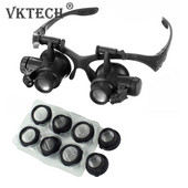 10X 15X 20X 25X LED-es nagyítók Fejpánt Nagyító Nagyítók Olvasásjavítás Óra ékszer nagyító lencse optikai műszer