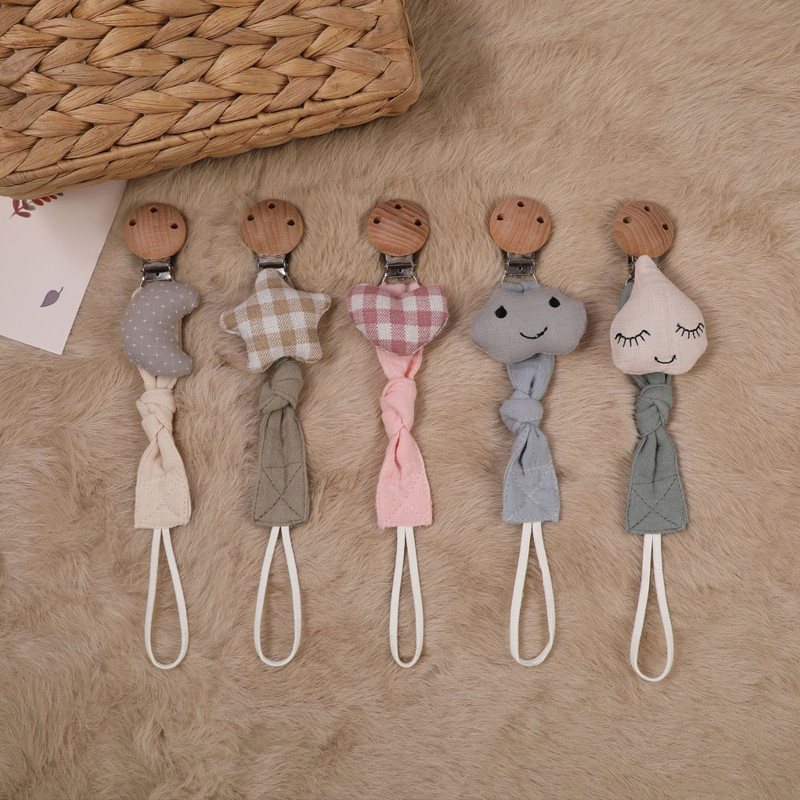 Kūdikių čiulptuko segtukas, medvilninis animacinių filmų kaimiško stiliaus laikiklis manekenas, rankų darbo kalėdinė dovana