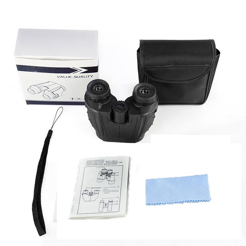 Binoclu compact 12 x 25 Telescop portabil non-infraroșu de înaltă putere, lumină scăzută, vedere nocturnă, în aer liber