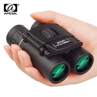 Κιάλια APEXEL 8x21 HD 1000M Πτυσσόμενο μίνι τηλεσκόπιο μεγάλης εμβέλειας BAK4 FMC Optics For Hunting Sports Outdoor Camping Travel