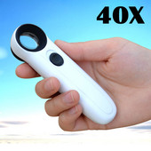 40x 3,5 mm-es LED-es fényű nagyító nagyító kézi mikroszkóp nagyító világító lámpa áramköri lapokhoz fémjelek ékszerek