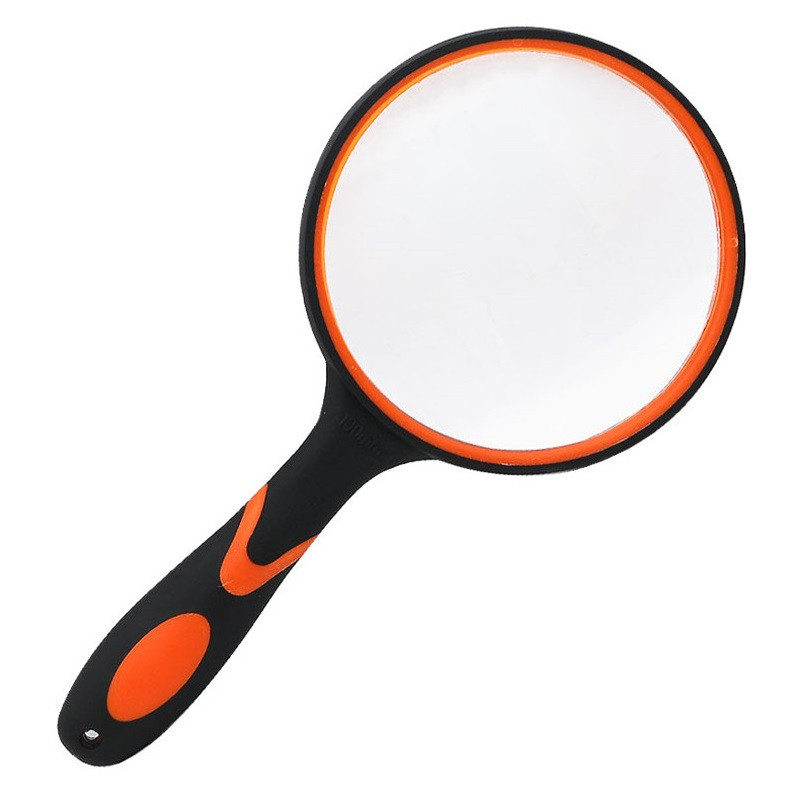 Mâner Lupă 3X Lupă de lectură portabilă de mână Lentila de mărire de 100 mm Mâner moale anti-alunecare Bătrâni Studenți