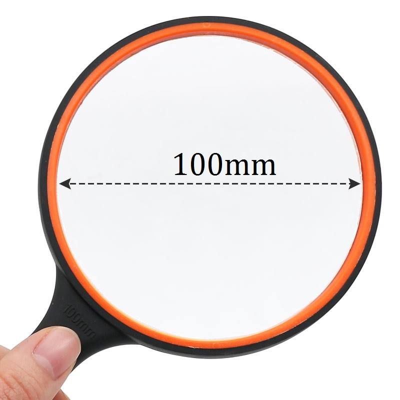 Mâner Lupă 3X Lupă de lectură portabilă de mână Lentila de mărire de 100 mm Mâner moale anti-alunecare Bătrâni Studenți