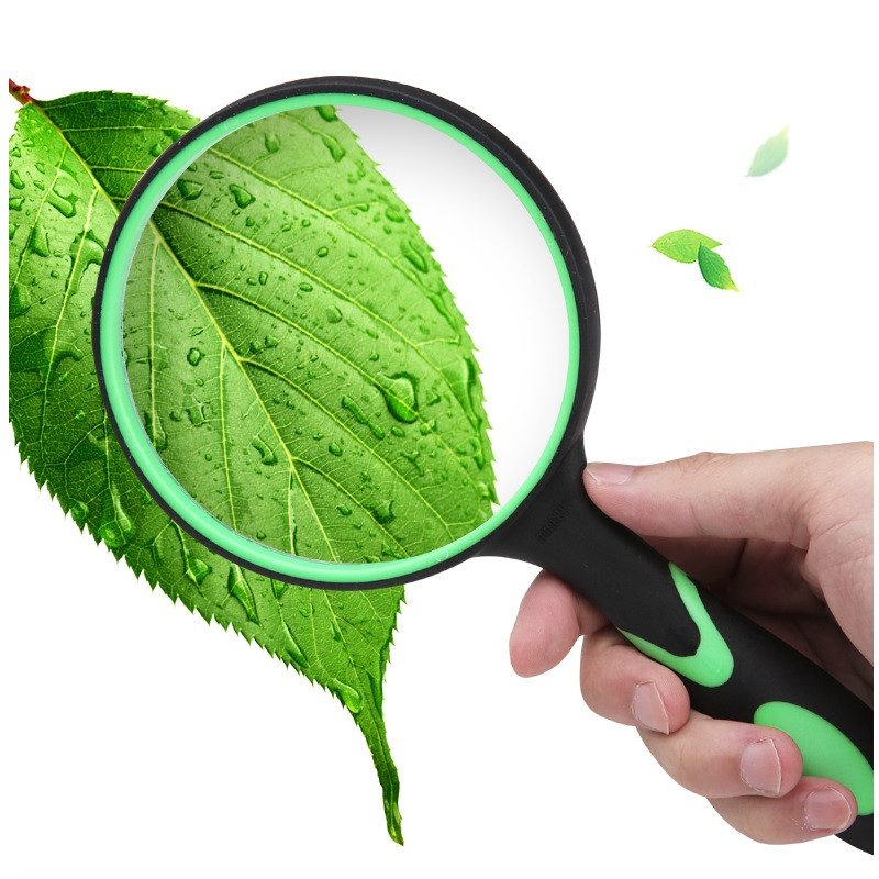 Mâner Lupă 3X Lupă de lectură portabilă de mână Lentila de mărire de 100 mm Mâner moale anti-alunecare Bătrâni Studenți