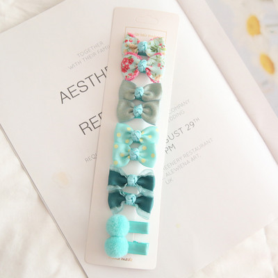 10/5 db Bowknot Baby Girl Hajtűk Aranyos virágos kockás Pöttyös Gyerek Hajcsat Baba Hajtű Gyerek Barrettes Baba Haj kiegészítők