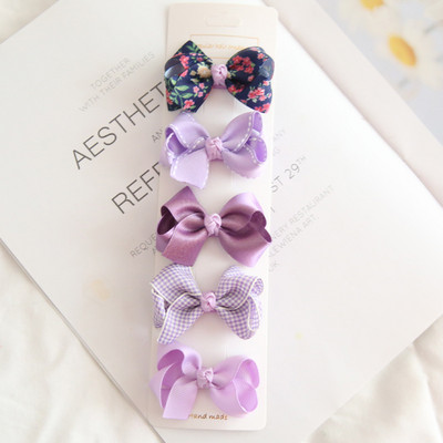 10/5 db Bowknot Baby Girl Hajtűk Aranyos virágos kockás Pöttyös Gyerek Hajcsat Baba Hajtű Gyerek Barrettes Baba Haj kiegészítők