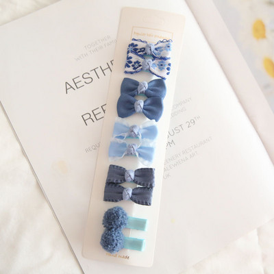 10/5 db Bowknot Baby Girl Hajtűk Aranyos virágos kockás Pöttyös Gyerek Hajcsat Baba Hajtű Gyerek Barrettes Baba Haj kiegészítők