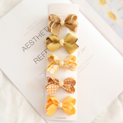 10/5 db Bowknot Baby Girl Hajtűk Aranyos virágos kockás Pöttyös Gyerek Hajcsat Baba Hajtű Gyerek Barrettes Baba Haj kiegészítők