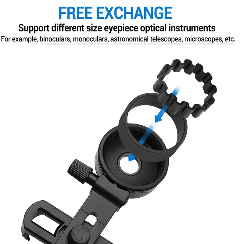 ΝΕΑ-Βάση προσαρμογέα κινητού τηλεφώνου γενικής χρήσης για μονόφθαλμα κιάλια εμβέλειας εντοπισμού, ταιριάζει σχεδόν σε όλες τις μάρκες smartphone