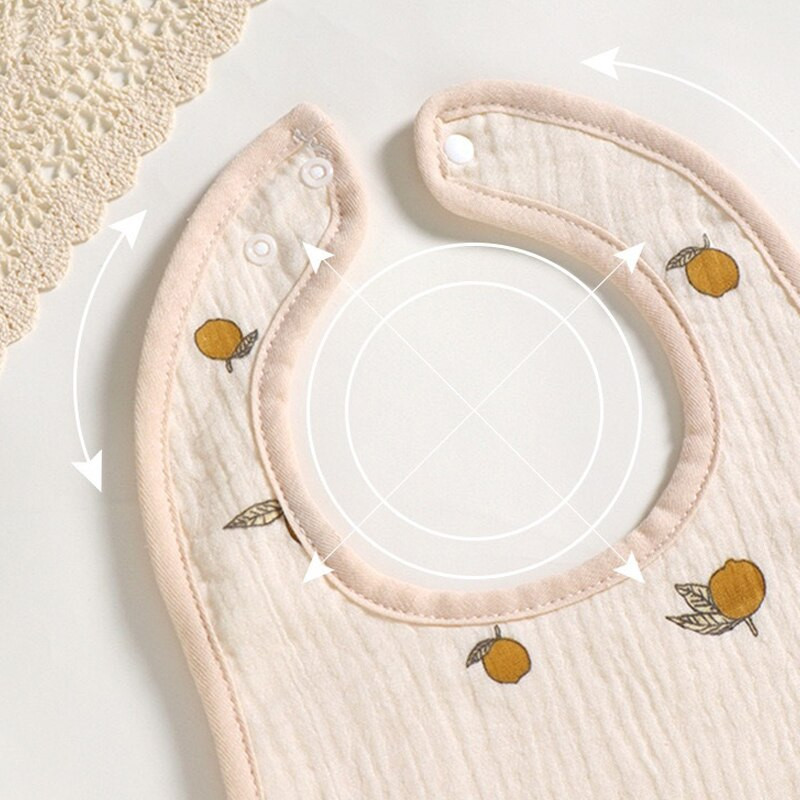 2 bucăți pentru bebeluși, pânză de bumbac, șase straturi, în formă de U, bavetă pentru mâncare, modele adorabile, bavetă anti vărsături