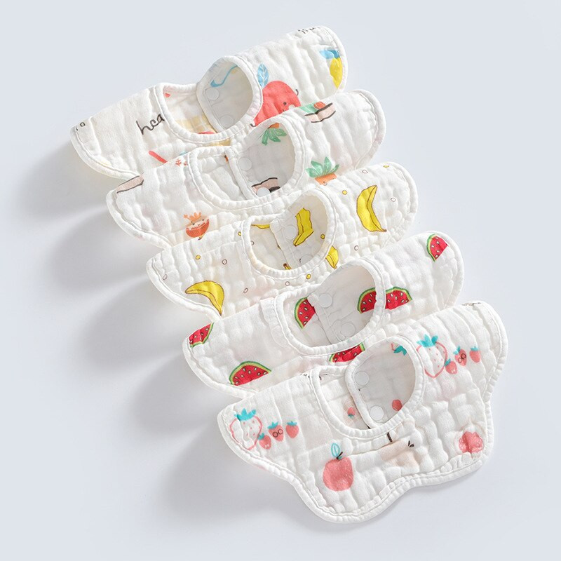 2 bucăți baveți copii culoare aleatorie petale cu opt straturi prosop din bumbac cu saliva imprimat