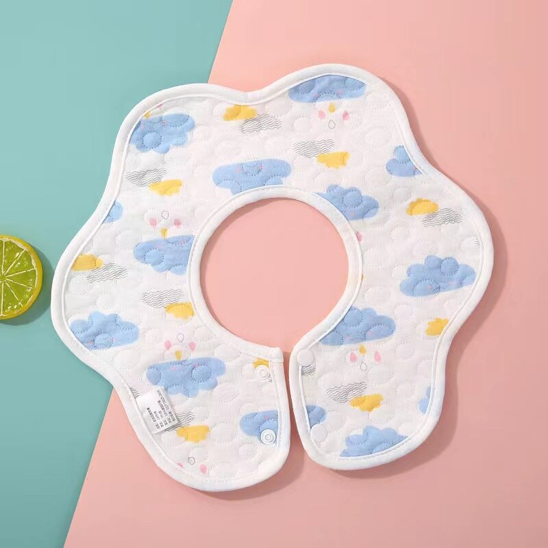 2 bucăți baveți copii culoare aleatorie petale cu opt straturi prosop din bumbac cu saliva imprimat