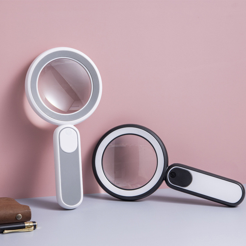 Lupă 8X 21 LED Lupă de mână pentru lectură pentru bijutier Lupă iluminată reîncărcabilă pentru bătrâni Instrument de reparare