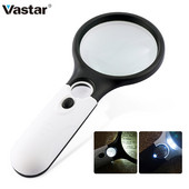 1 tk valgustusega luup 45X käeshoitav suurendusklaas 3 LED-valgusmikroskoobi objektiiviga ehtekella luup