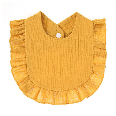 Kórejský štýl detského kŕmenia slintavý podbradník s volánikmi, kvetinový uterák na sliny pre dojčatá, mäkká bavlnená látka na grgnutie pre novorodencov a batoľatá, detské podbradníky