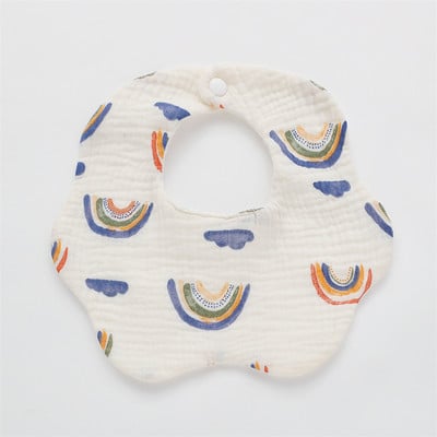 Kokvilnas marles apdruka Zīdaiņu priekšautiņi New Wave absorbējošs siekalu dvielis jaundzimušo atraugas drānas bandāna šalle zēniem.