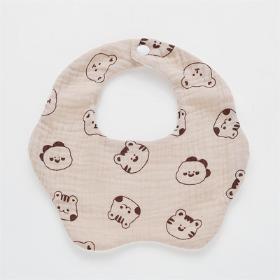 Kokvilnas marles apdruka Zīdaiņu priekšautiņi New Wave absorbējošs siekalu dvielis jaundzimušo atraugas drānas bandāna šalle zēniem.