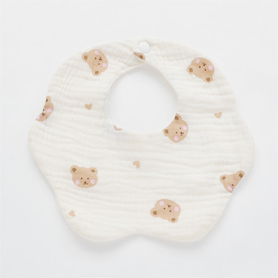 Kokvilnas marles apdruka Zīdaiņu priekšautiņi New Wave absorbējošs siekalu dvielis jaundzimušo atraugas drānas bandāna šalle zēniem.