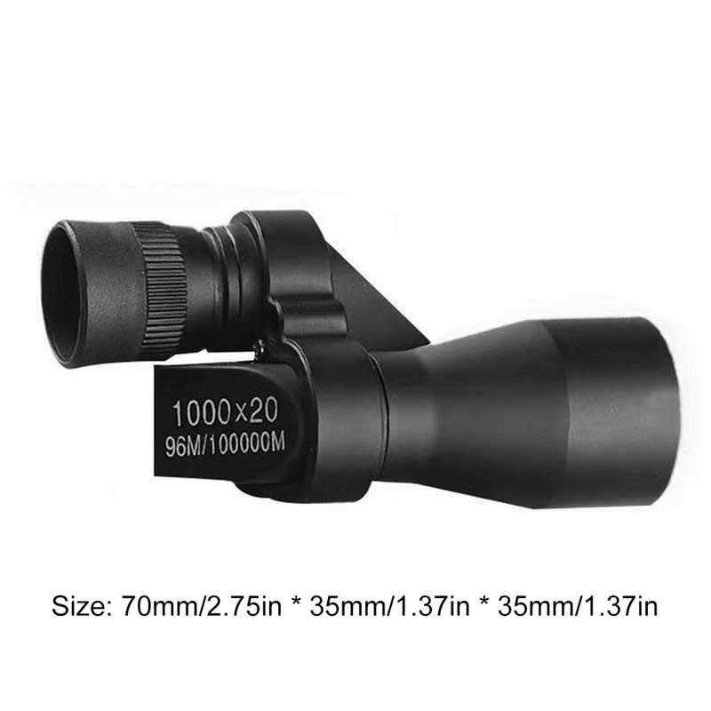 Mini telescop monocular de buzunar 1000X20 Telescop profesional portabil pentru copii cu sac de depozitare pentru activități în tabără în aer liber