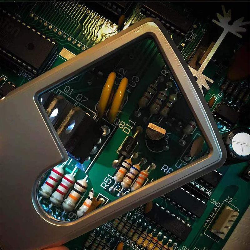 Lupe de tip card 3X45*45mm&6X20mm cu LED-uri portabile de bijuterii Lupă de citire Lupă de buzunar cu lentilă iluminată