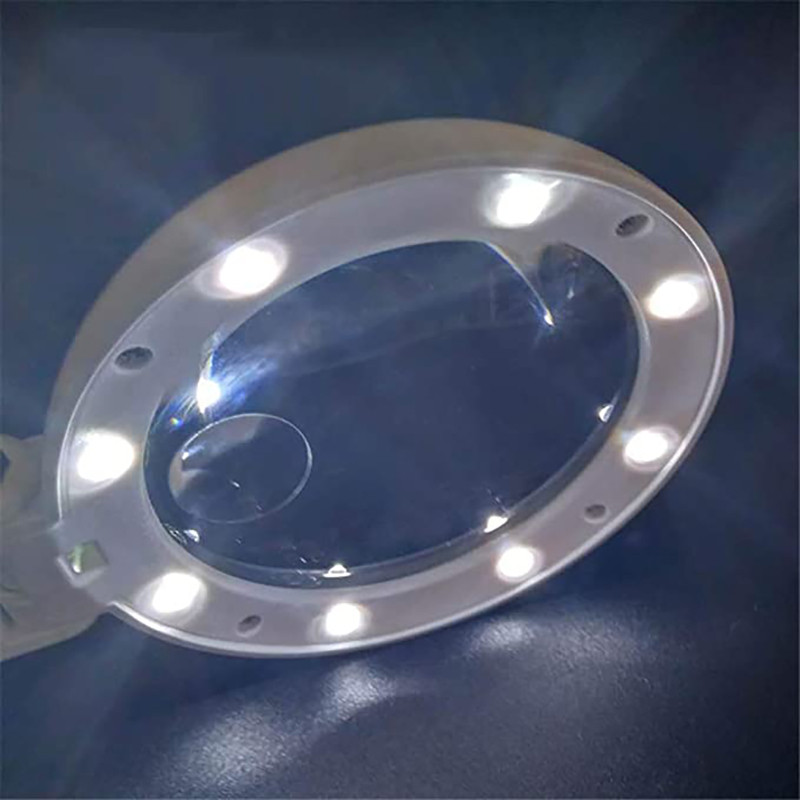 Kokkupandav LED-valgusluup raamatute ajalehtede lugemiseks kaasaskantav 5X 11X suurendusklaasiga käeshoitav kokkupandav luup suurendus