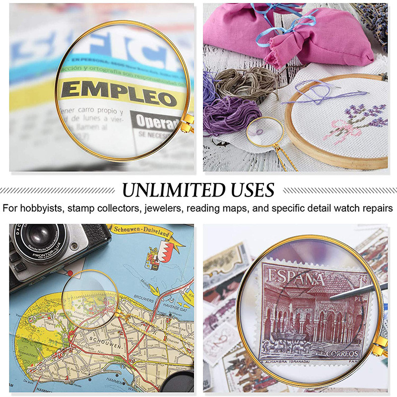 5 X lupas utilīta Monokļa lēcas kaklarota pārnēsājama lupas kulons kaklarota Modes rotaslietas, dekoratīvas sievietēm vīriešiem