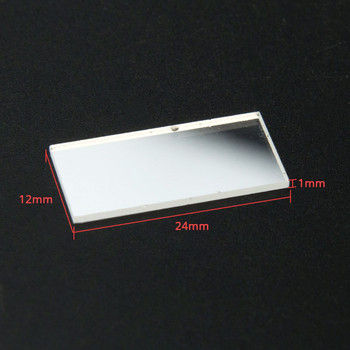10PCS Дефектни оптични предни повърхностни рефлекторни огледала Висока отразяваща способност Първо повърхностно огледало 24x12mm Дебелина 1mm